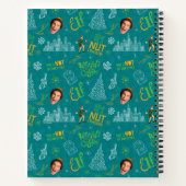 Buddy the Elf Teal Quote Pattern ノートブック (裏面)