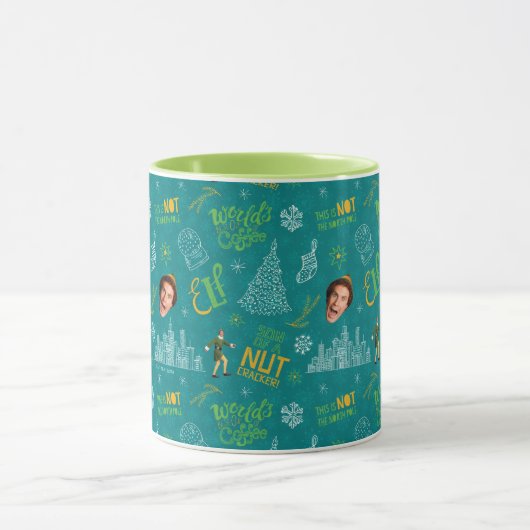 Buddy the Elf Teal Quote Pattern マグカップ (中央)