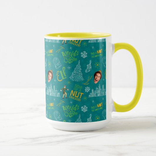 Buddy the Elf Teal Quote Pattern マグカップ (右)