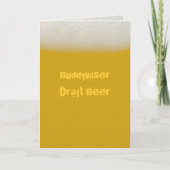 BuddywiserDraftビール カード (正面)