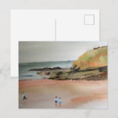Bude, Cornwall, Beach, Suffolk, Coastal Art ポストカード (正面/裏面)