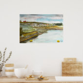Bude Cornwall Coastal Seascape ポスター (キッチン)