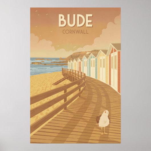 Bude Cornwall Travel Poster ポスター (正面)