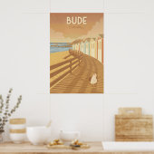 Bude Cornwall Travel Poster ポスター (キッチン)