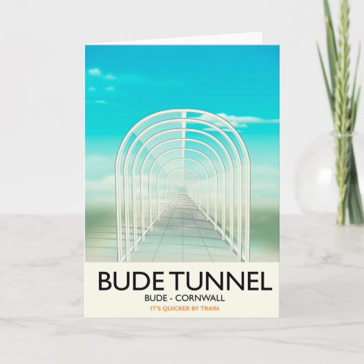 Bude Tunnel, Cornwall Parody Travel poster シーズンカード (正面)
