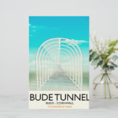 Bude Tunnel, Cornwall Parody Travel poster 便箋 (スタンド正面)