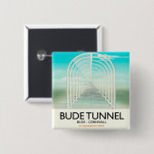 Bude Tunnel, Cornwall Parody Travel poster 缶バッジ (正面&裏面)
