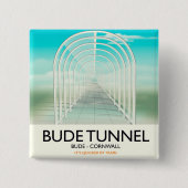 Bude Tunnel, Cornwall Parody Travel poster 缶バッジ (正面)