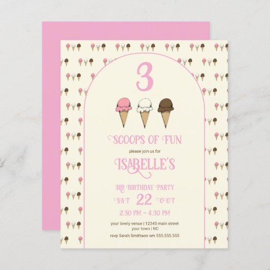 Budge 3スクープのおもしろい3rd誕生日パーティー (正面/裏面)