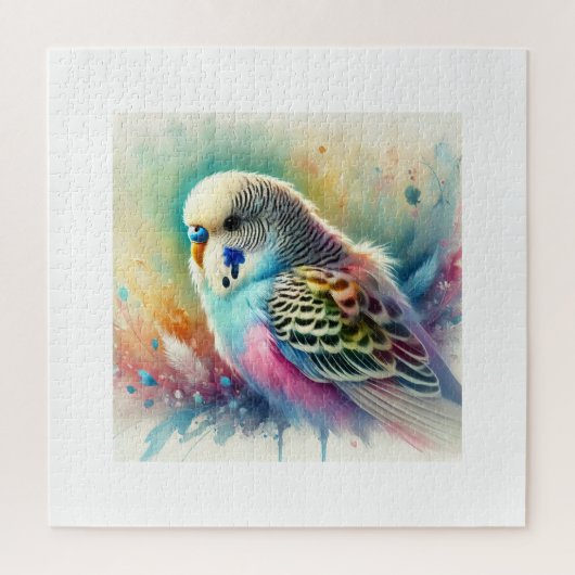 Budgerigar in Colorful Harmony 171024AREF122 - Wat ジグソーパズル (縦)