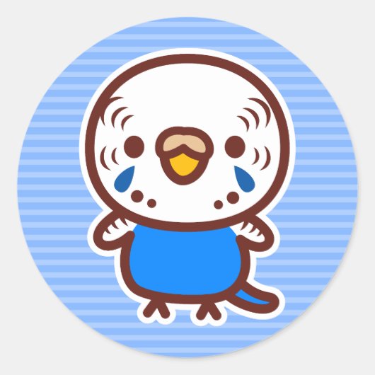 Budgerigar / Normal cobalt female ラウンドシール (正面)