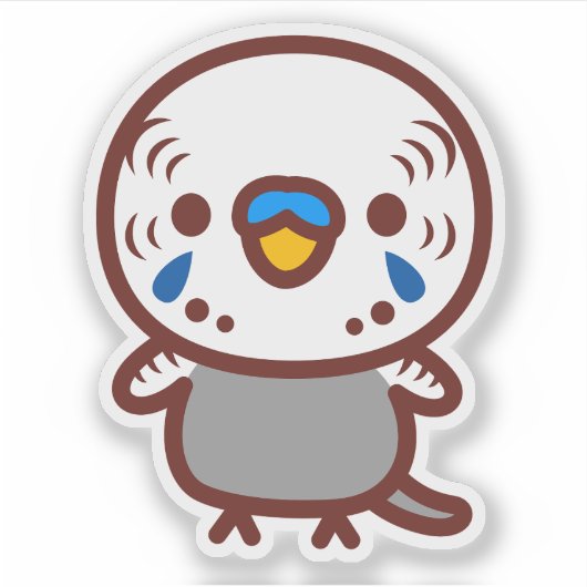 Budgerigar / Normal grey male シール (正面)