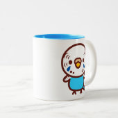 Budgerigar / Normal sky blue female ツートーンマグカップ (正面右)