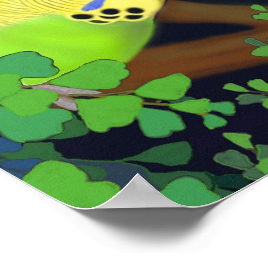 Budgerigars in Ferders Poster ポスター (角)