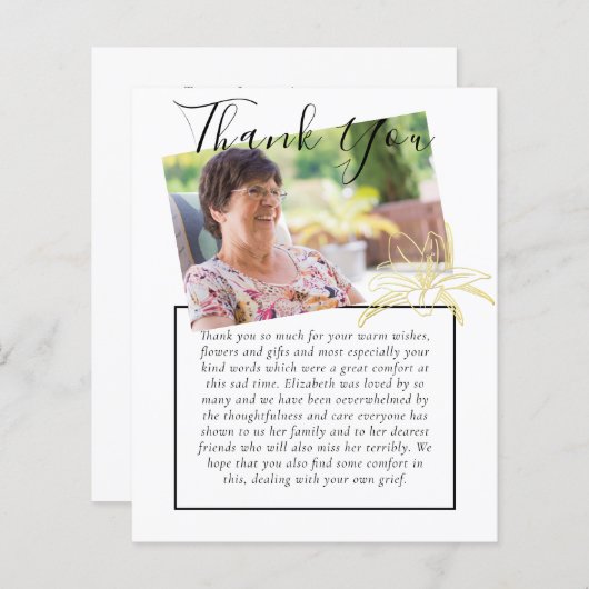 BUDGETありがとうお葬儀記念死亡写真 (正面/裏面)