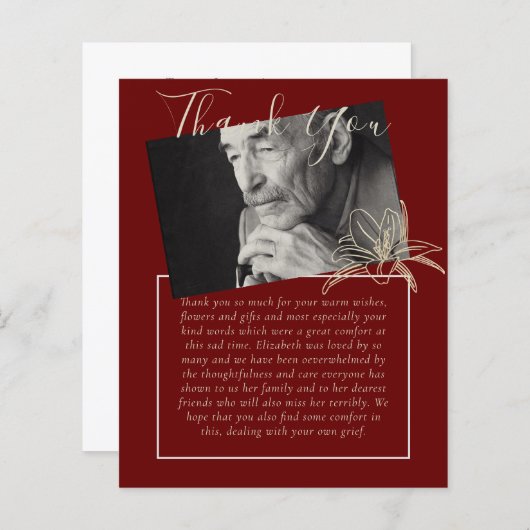 BUDGETありがとうお葬儀記念死亡写真 (正面/裏面)