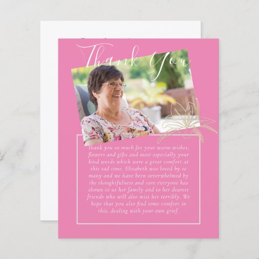 BUDGETありがとうお葬儀記念死亡写真 (正面/裏面)