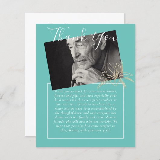 BUDGETありがとうお葬儀記念死亡写真 (正面/裏面)