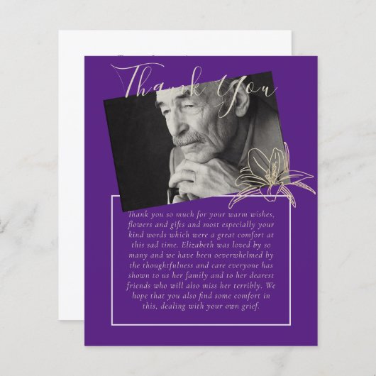 BUDGETありがとうお葬儀記念死亡写真 (正面/裏面)