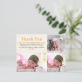 BUDGETありがとうフォトカード新生児ガールボーイ ポストカード (スタンド正面)