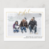 BUDGETうれしそうな写真パーソナライズされたクリスマスカード (正面)