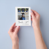 BUDGETおもしろいスクリプトモダンの卒業サンキューカード チラシ (手)