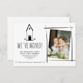BUDGETかわいいミニマル引っ越しました新しい写真の移動 ノートカード (正面/裏面)