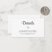 BUDGETのエレガント素朴結婚詳細エンクロージャ ノートカード (正面/裏面インサイチュ)