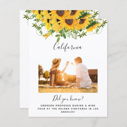 BUDGETの写真結婚の場所テーブル番号 (正面/裏面)