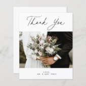 BUDGETの写真結婚サンキューカードチラシ (正面/裏面)