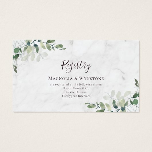 BUDGETの登結婚録済みeucalyptusエンクロージャカード (正面)