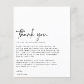 BUDGETの結婚写真サンキューカード (正面)