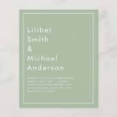 BUDGETの結婚Sage Apple Greenモノクロ文字 (正面)