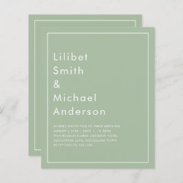 BUDGETの結婚Sage Apple Greenモノクロ文字