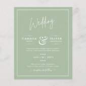 BUDGETの結婚Sage Apple Greenモノクロ文字 (正面)