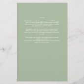 BUDGETの結婚Sage Apple Greenモノクロ文字 チラシ (裏面)