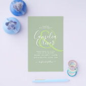 BUDGETの結婚Sage Apple Greenモノクロ文字 チラシ (シングル)