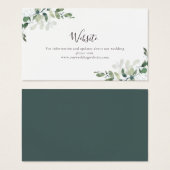 BUDGETの結婚WebサイトEucalyptusエンクロージャカード (正面&裏面)