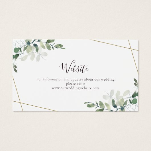 BUDGETの結婚WebサイトEucalyptusエンクロージャカード (正面)