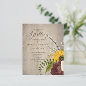 BUDGETひまわりバーガンディマルサラ結婚式の招待 (スタンド正面)