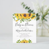 BUDGETひまわりベビーイン開花シャワー招待状 (スタンド正面)