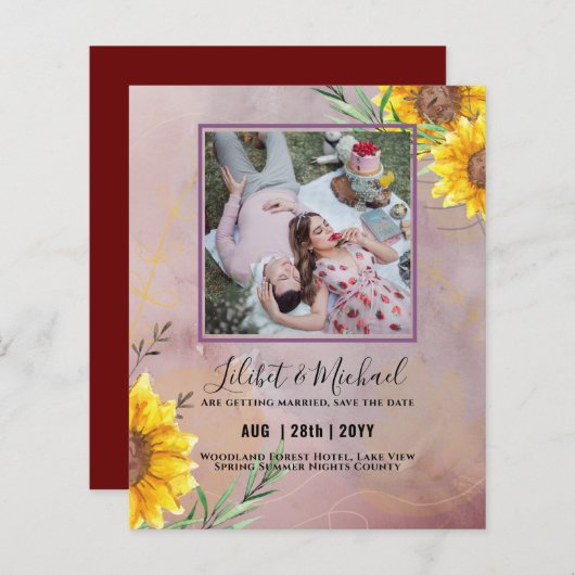 BUDGETひまわり救花写真変更日計画 (正面/裏面)