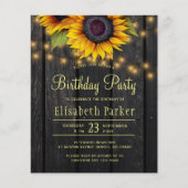 BUDGETひまわり素朴な木の誕生日パーティー (正面)