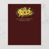 BUDGETひまわり素朴をテーマにした結婚式の招待 (裏面)