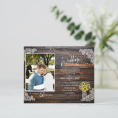 BUDGETひまわり素朴花フォトウェディング招待 (スタンド正面)