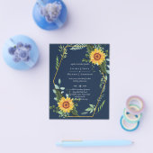 BUDGETひま素朴わ花葉緑結婚の チラシ (シングル)