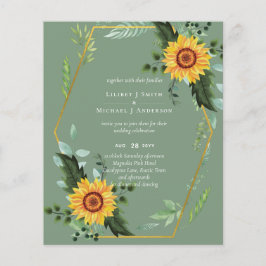 BUDGETひま素朴わ花葉緑結婚の チラシ