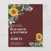 BUDGETひま素朴花モダン文字結婚ズ (正面)