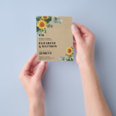 BUDGETひま素朴花モダン文字結婚ズ チラシ (手)