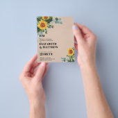 BUDGETひま素朴花モダン文字結婚ズ チラシ (手)